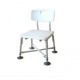 Heavy duty shower bench with backrest