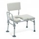 TRANSFER BENCH W/COMMODE PADDED 