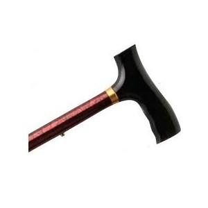 Travel Folding Cane Red Marble 