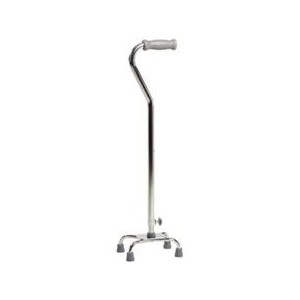 Silver Quad Cane - Small base 