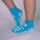 Slipper Socks Performance Teal Above the Ankle 